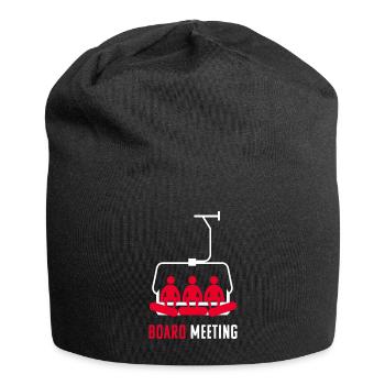 Snowboard Board Meeting! Outfit Witzig Apres Ski - Jersey-Beanie - Schwarz - Vorne