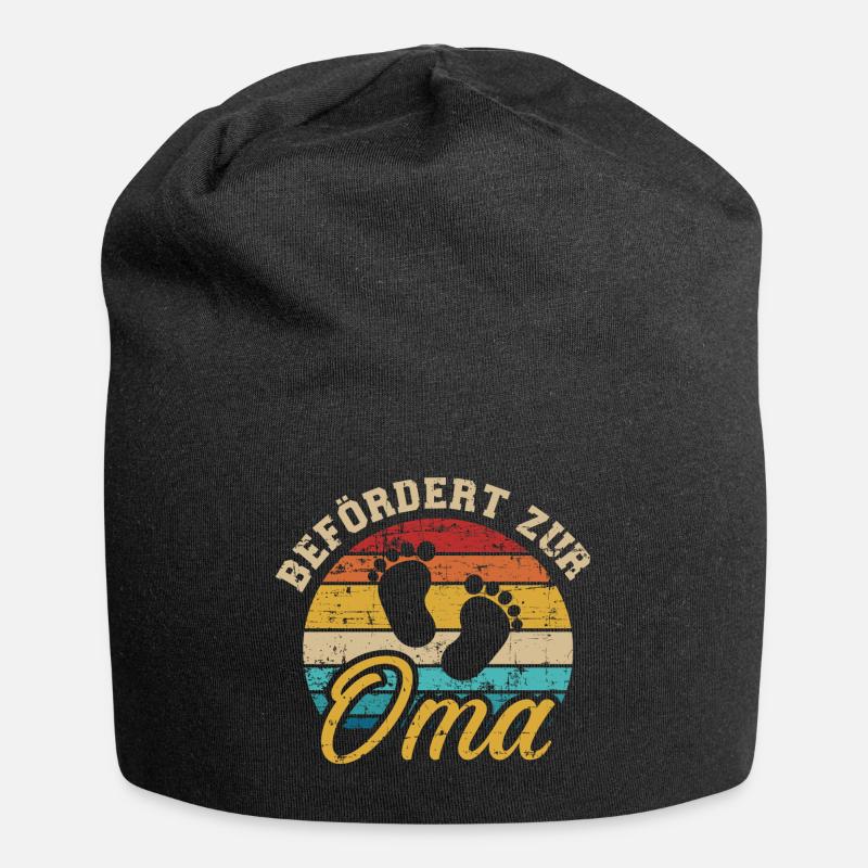 Oma - Jersey-Beanie - Schwarz