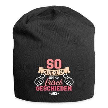 Scheidung - Jersey-Beanie - Schwarz - Vorne