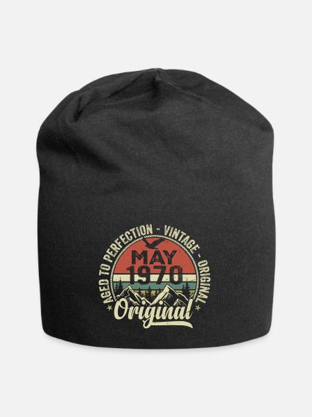 Mai 1970 Geburtstag Mai 1970 Mai 1970 - Jersey-Beanie - Schwarz