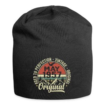 Mai 1957 Geburtstag Mai 1957 Mai 1957 - Jersey-Beanie - Schwarz - Vorne