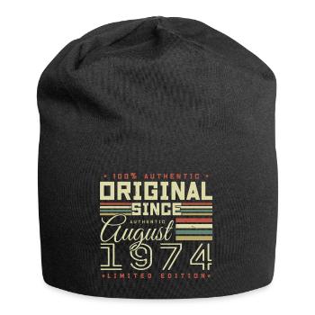 August 1974 Retro August 1974 August 1974 Anniversary - Jersey Beanie - black - Front