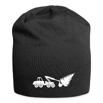 Symbol für Holzernter: Symbol: Form. Holzfäller - Jersey-Beanie - Schwarz - Vorne