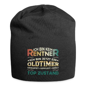Rentner Rentnerin Rente 2024 Geschenk Ruhestand - Jersey-Beanie - Schwarz - Vorne