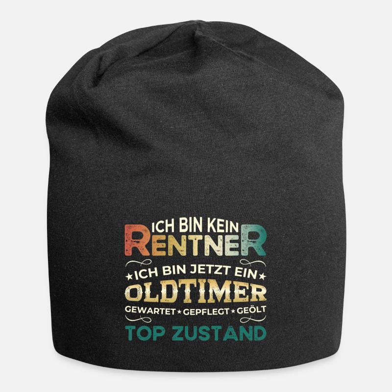 Rentner Rentnerin Rente 2024 Geschenk Ruhestand - Jersey-Beanie - Schwarz