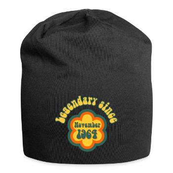 Legendary since November 1964 Retro Hippie Flower - Jersey-Beanie - Schwarz - Vorne