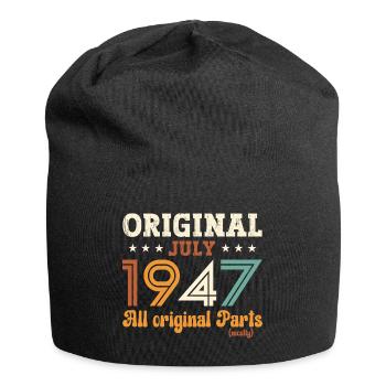 77th Birthday Original July 1947 Born 1947 - Jersey Beanie - black - Front