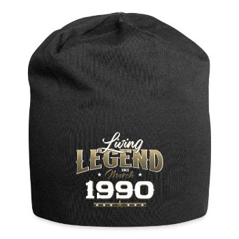 35ème anniversaire cadeau mari Original mars 1990 - Bonnet en jersey - noir - Devant