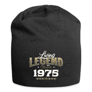 50th Birthday Gift Husband Original March 1975 - Jersey Beanie - black - Front