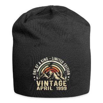 April 1999 Geburtstagsgeschenk - geboren im April 199 - Jersey-Beanie - Schwarz - Vorne