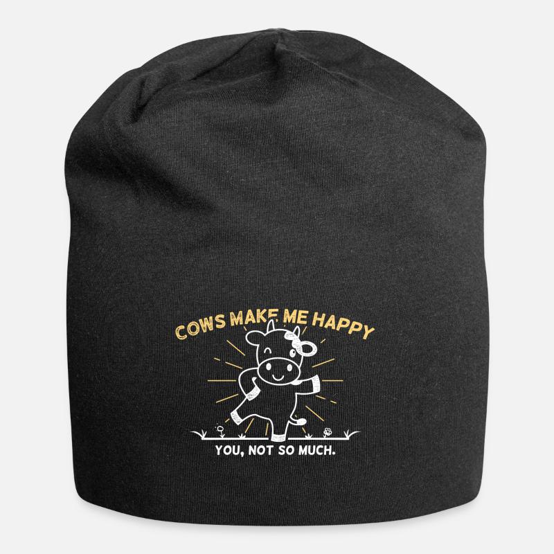 vaches - Bonnet en jersey - noir