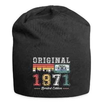 52. Geburtstag Mann Jahrgang 1971 Vintage Kassette - Jersey-Beanie - Schwarz - Vorne