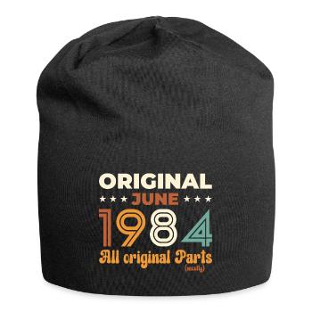 Original June 1984 Vintage 1984 Birthday 1984 - Jersey Beanie - black - Front