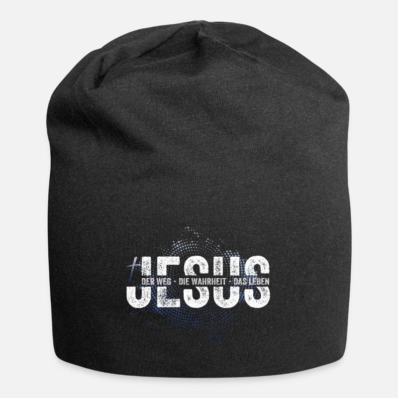 JESUS CHRISTUS Christlich Geschenkidee Christ - Jersey-Beanie - Schwarz