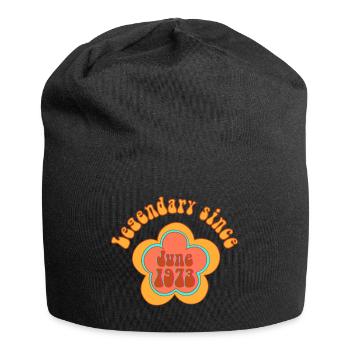 Legendär seit Juni 1973 Geburtstag Retro - Jersey-Beanie - Schwarz - Vorne