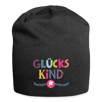 Glückskind - Jersey-Beanie - Schwarz - Vorne