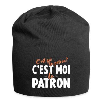 C'est Qui Le Patron C'est Moi Le Patron - Bonnet en jersey - noir - Devant