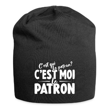 C'est Qui Le Patron C'est Moi Le Patron - Bonnet en jersey - noir - Devant