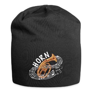 Horn Blasmusik tenor spielen - Jersey-Beanie - Schwarz - Vorne