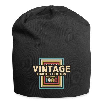43ème Anniversaire Vintage Novembre Millésime 1980 - Bonnet en jersey - noir - Devant