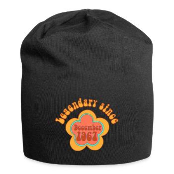 Legendär seit Dezember 1967 Geburtstag Retro - Jersey-Beanie - Schwarz - Vorne