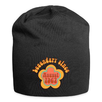 Legendär seit August 1967 Geburtstag Retro - Jersey-Beanie - Schwarz - Vorne