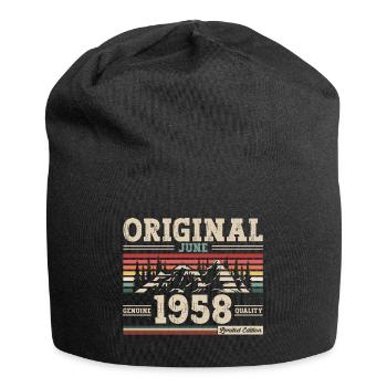 Original June 1958 Vintage 1958 Birthday 1958 - Jersey Beanie - black - Front