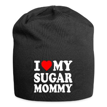 I love my Sugar mommy - Bonnet en jersey - noir - Devant