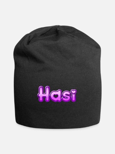 Hasi - Jersey-Beanie - Schwarz