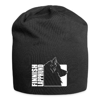 Finnish Lapphund Profil Hunde Hund Wilsigns - Jersey-Beanie - Schwarz - Vorne