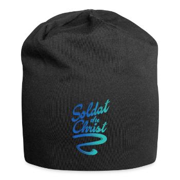 Soldat du Christ bleu - Bonnet en jersey - noir - Devant