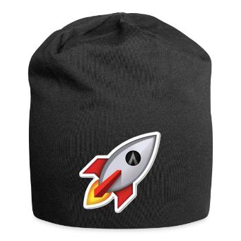 Dentacoin Rocket - Jersey-Beanie - Schwarz - Vorne