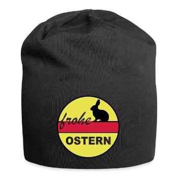Frohe Ostern 3c - Jersey-Beanie - Schwarz - Vorne