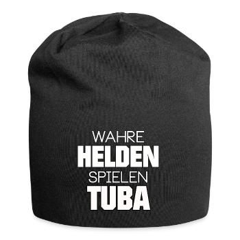 TUBA WAHRE HELDEN SPIELEN TUBA MÄNNER HERREN - Jersey-Beanie - Schwarz - Vorne
