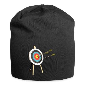 tir à l'arc flèche d'arc sports24 cible arbalète - Bonnet en jersey - noir - Devant