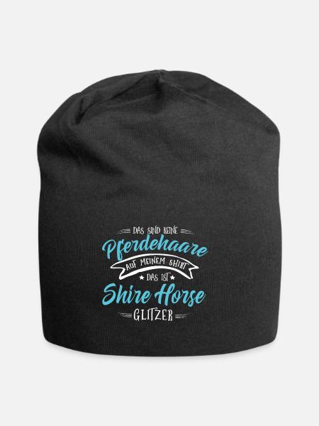Shire Horse Shirt-Glitzer - Jersey-Beanie - Schwarz