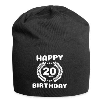 Joyeux anniversaire 20 ans cadeau - Bonnet en jersey - noir - Devant
