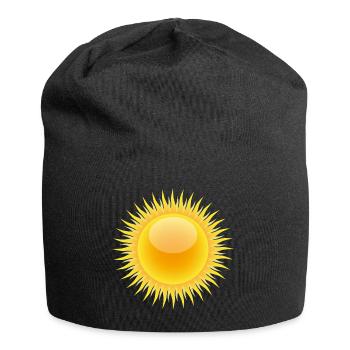 rainbow sun clouds weather rainbow sun cloud50 - Jersey Beanie - black - Front