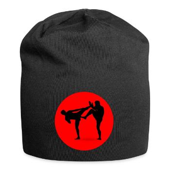 boxing kickboxing kickboxing karate boxing - Jersey Beanie - black - Front