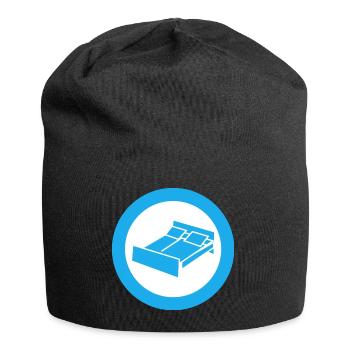 bett bed schlafen schlafzimmer sleeping room63 - Jersey-Beanie - Schwarz - Vorne