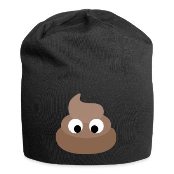 Poop Emoji Poop Pile - Jersey Beanie - black - Front