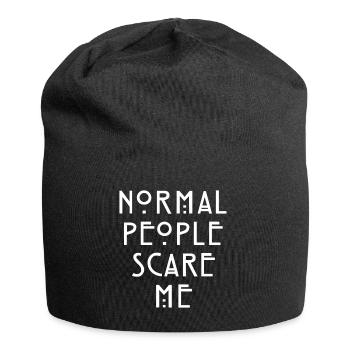 NORMAL PEOPLE SCARE ME - Bonnet en jersey - noir - Devant