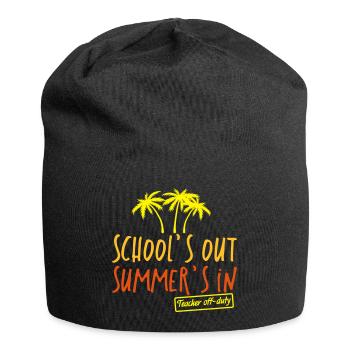 de sortir de l'école drôle de professeur en service au large de l'été - Bonnet en jersey - noir - Devant