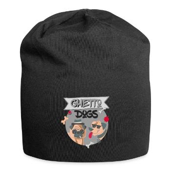Coole Hunde - Ghetto Dogs - Gangster Mops - Jersey-Beanie - Schwarz - Vorne