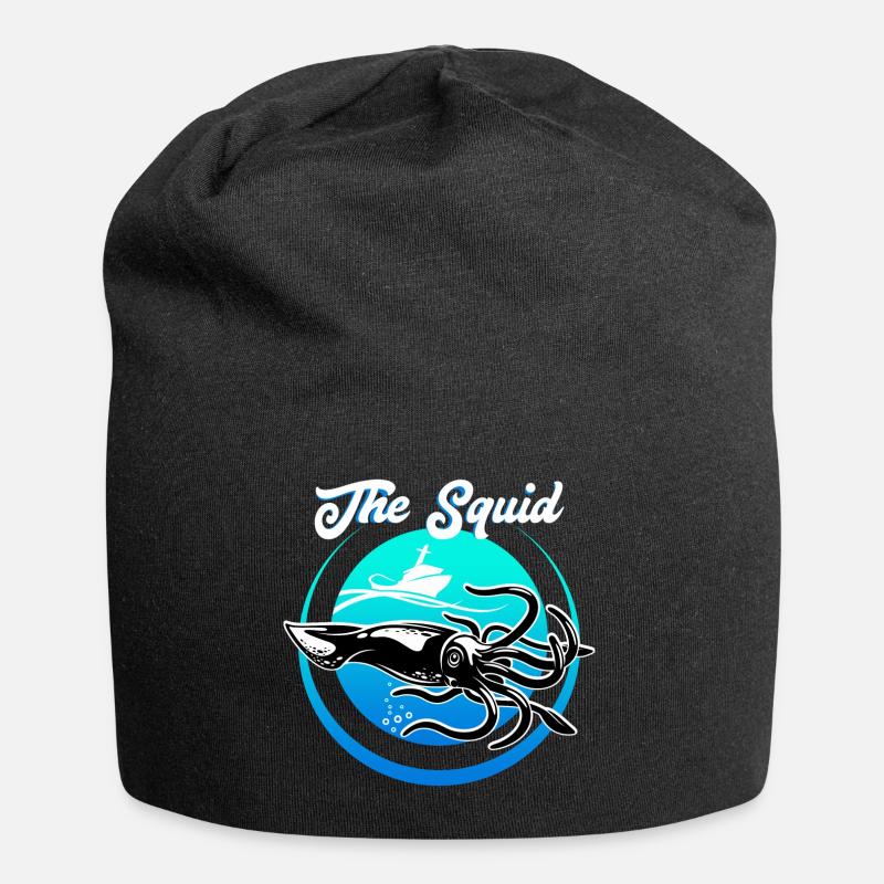 Tintenfisch - Jersey-Beanie - Schwarz