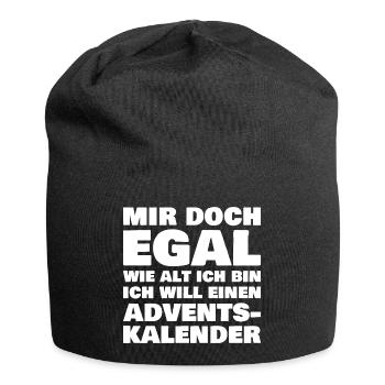Je veux un calendrier de l’Avent - Bonnet en jersey - noir - Devant