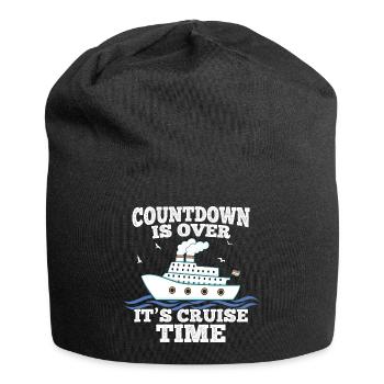 Countdown Is Over It's Cruise Time - Kreuzfahrt - Jersey-Beanie - Schwarz - Vorne