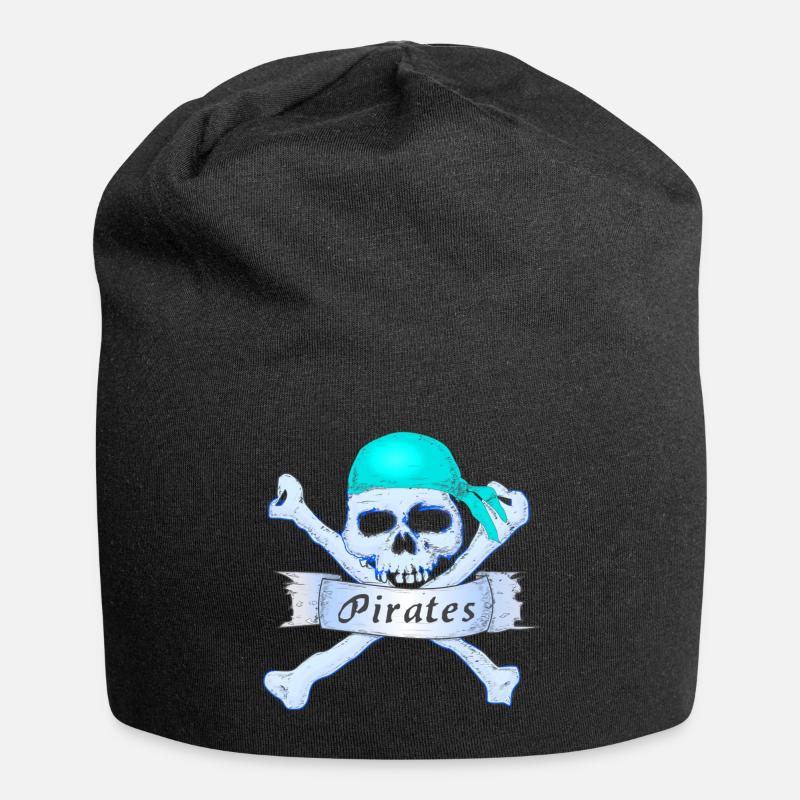 Crâne de pirate - Bonnet en jersey - noir