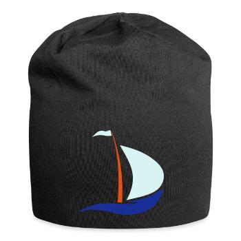 bateau à voile - Bonnet en jersey - noir - Devant