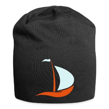 bateau à voile - Bonnet en jersey - noir - Devant